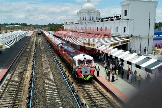 After six decades of apathy by Congress govt at centre on upgrading infrastructure in northeast India, finally due to the PM Narendra Modiâ€™s look east policy Tripura witnessed the first run of BG express train in Tripura 